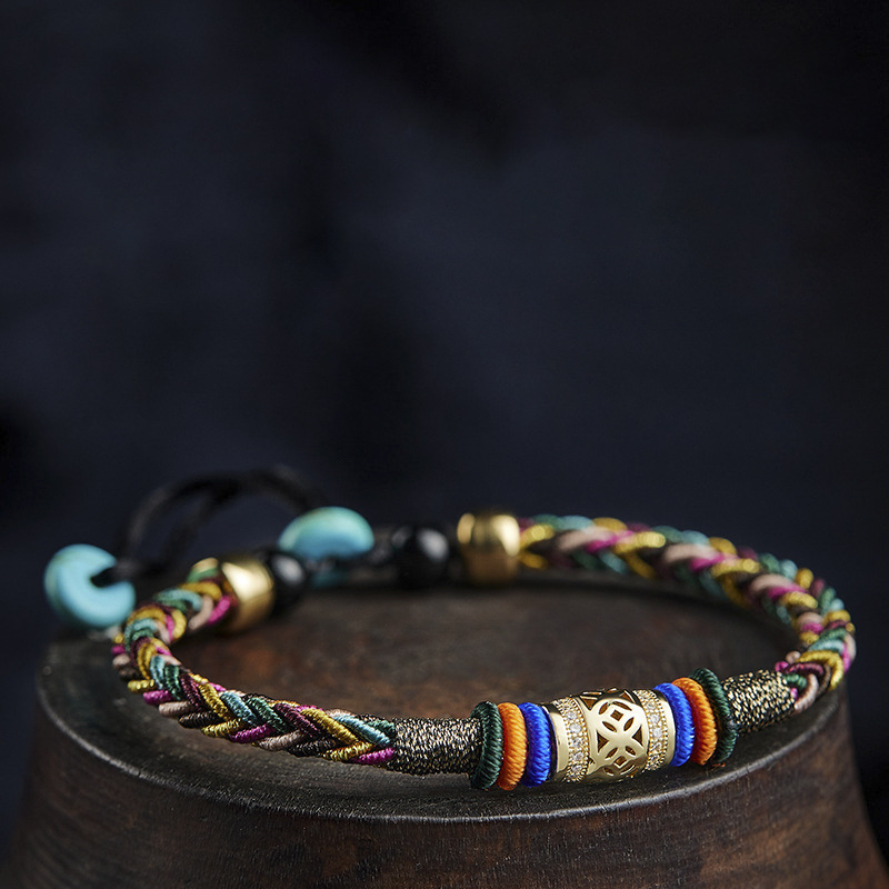 Vajra Knot of Blessings – Tibetan Five Color Bracelet | Spiritual & Protective