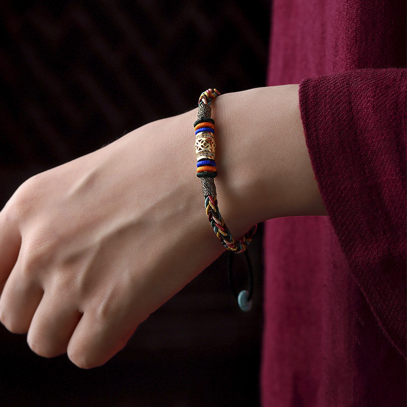Vajra Knot of Blessings – Tibetan Five Color Bracelet | Spiritual & Protective