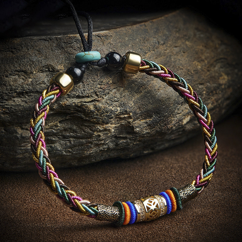 Vajra Knot of Blessings – Tibetan Five Color Bracelet | Spiritual & Protective