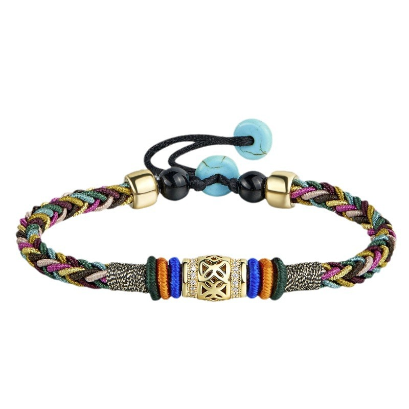 Vajra Knot of Blessings – Tibetan Five Color Bracelet | Spiritual & Protective