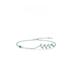 925 Sterling Silver Leaves Bracelet | Elegant Nature-Inspired Bracelet
