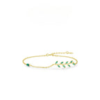 925 Sterling Silver Leaves Bracelet | Elegant Nature-Inspired Bracelet