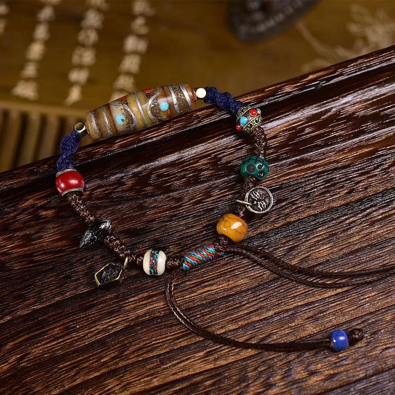 Tibetan Blessings – Handwoven Spiritual Bracelet
