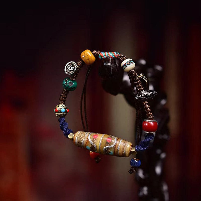 Tibetan Blessings – Handwoven Spiritual Bracelet