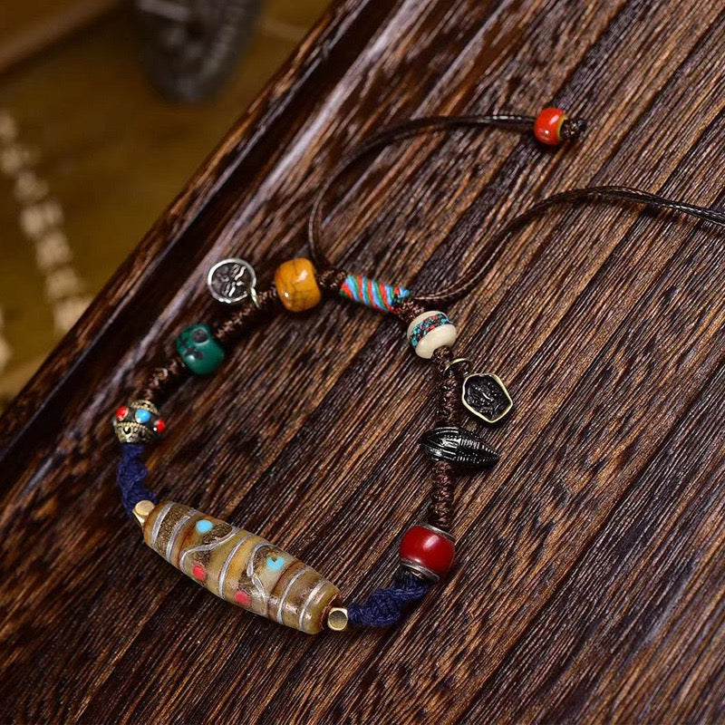 Tibetan Blessings – Handwoven Spiritual Bracelet