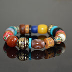 Energy Protector – Tibetan Blessed Bracelet with Dzi Bead & Healing Stone