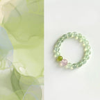 Hope and Passion — Natural Prehnite & Rose Quartz Bracelet