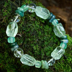 Inner Power — Moss Agate, White Quartz & Green Crystal Healing Stone