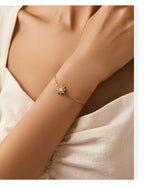 Shine Bright Like A Diamond – S925 Silver Snowflake Bracelet with Moissanite